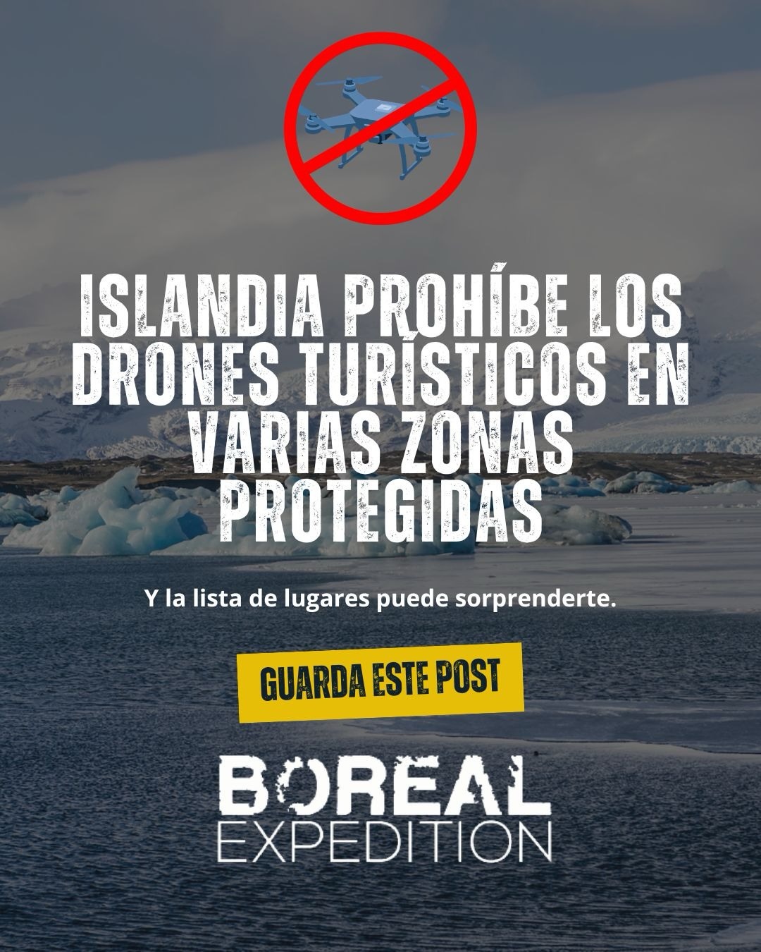🇮🇸 Islandia sigue siendo uno de los destinos más impresionantes del mundo, pero también uno de los más protegidos.

🚫 A partir de ahora, los turistas no podrán volar drones en varias de sus atracciones naturales más populares.

👉DESLIZA para ver el listado de los lugares prohibidos.

Esta medida busca proteger paisajes únicos, fauna, zonas sensibles y la experiencia de quienes visitan estos lugares 🌿✨

Si estás planeando un viaje a Islandia, es importante revisar las regulaciones antes de llevar tu drone 🎥

En Boreal te acompañamos a descubrir Islandia de forma responsable, segura y respetuosa con la naturaleza.
.
.
.
#Islandia #BorealExpeditions #ViajesResponsables #FoodieAdventureIceland