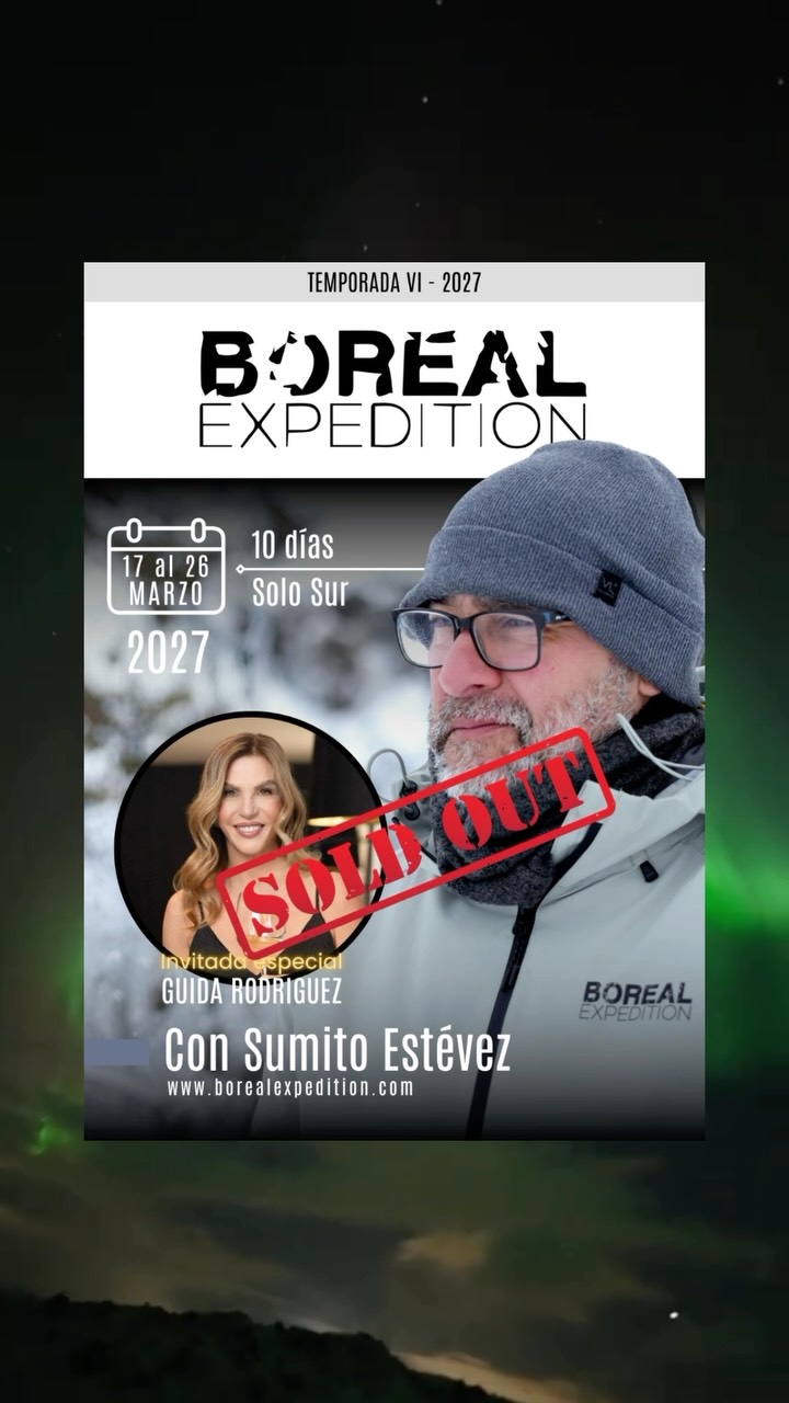 🇮🇸🔥 SOLD OUT | Islandia con @sumitoestevez 

Un nuevo grupo de viajeros se suma a esta aventura gastronómica por Islandia junto a @sumitoestevez y Boreal Expedition.

Del 17 al 26 de marzo de 2027, viviremos una expedición de 10 días por la Ruta Sur, donde la cocina, la naturaleza y la emoción de viajar se encuentran en uno de los destinos más impresionantes del mundo.

Además, esta edición contará con la participación especial de Guida Rodríguez @picsbyguida , sommelier y directora de Wine and Sense Club, quien acompañará la experiencia con una mirada sensorial alrededor del vino, los maridajes y la conexión gastronómica.

A todos los viajeros que ya aseguraron su cupo: bienvenidos a esta aventura.

Nos vemos en Islandia para vivir una ruta inolvidable entre auroras, glaciares, aguas termales, paisajes extremos y momentos que se quedan para siempre.

✨ Gracias por confiar en Boreal Expedition.
Este grupo está oficialmente SOLD OUT.
.
#BorealExpedition #SumitoEstevez #Islandia2027 #FoodieAdventureIceland #AurorasBoreales