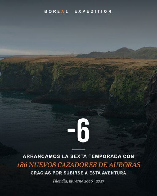 They are missing 6 days. 🇮🇸

We start the sixth season with 186 new aurora hunters. ✨

186 people who at some point watched a video from Iceland, they were thinking about him, and this time they said yes.

Six seasons later we are still doing the same thing: small groups, calm routes and nights chasing aurora until finding a clear sky.

This week we tell you what awaits us there. 👇

Do you want to be part of the next? Write us DATES by direct message.

#BorealExpedition #Islandia #Auroras #AurorasBoreales #Iceland