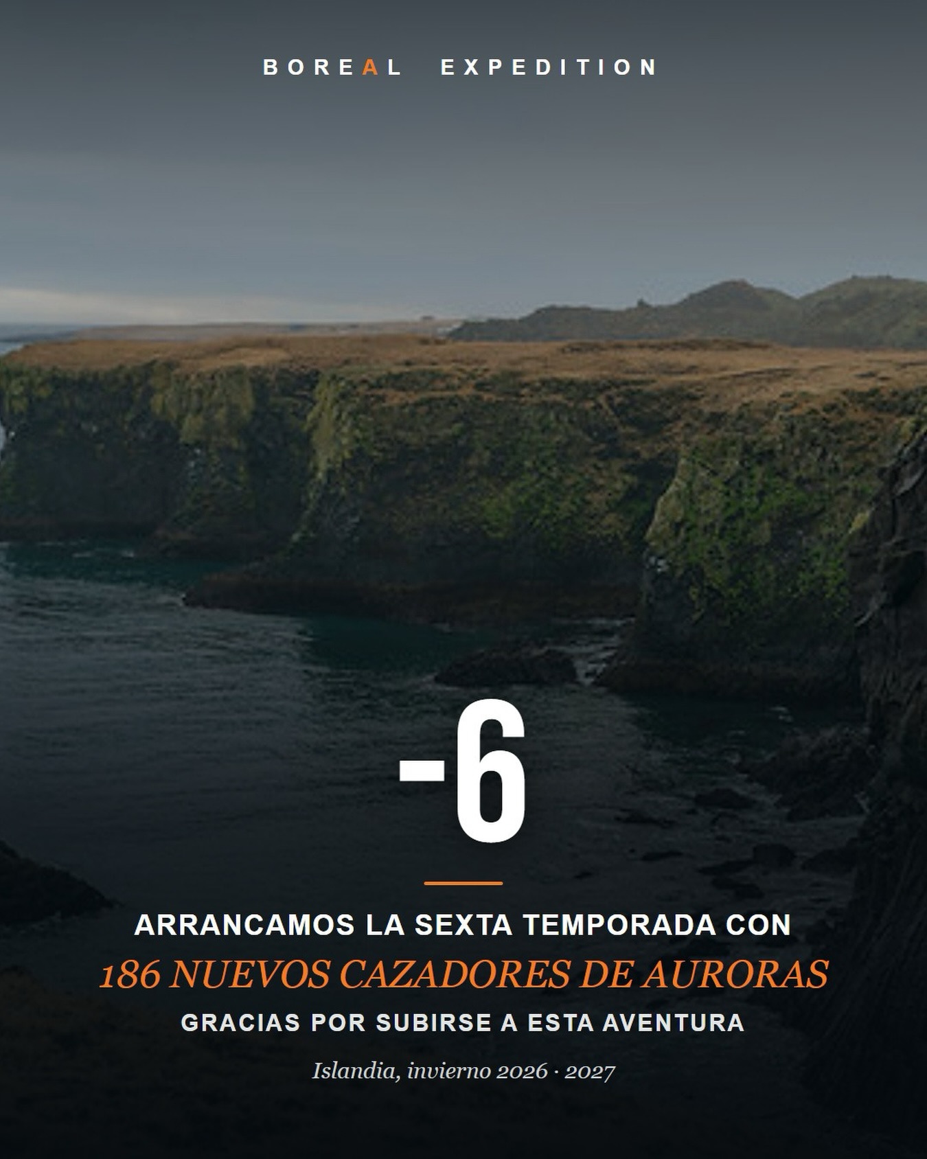 Faltan 6 días. 🇮🇸

Arrancamos la sexta temporada con 186 nuevos cazadores de auroras. ✨

186 personas que en algún momento vieron un video de Islandia, se quedaron pensando en él, y esta vez sí dijeron que sí.

Seis temporadas después seguimos haciendo lo mismo: grupos pequeños, rutas con calma y noches persiguiendo auroras hasta encontrar el cielo despejado.

Esta semana te contamos qué nos espera allá. 👇

¿Quieres ser parte de la próxima? Escríbenos FECHAS por mensaje directo.

#BorealExpedition #Islandia #Auroras #AurorasBoreales #Iceland